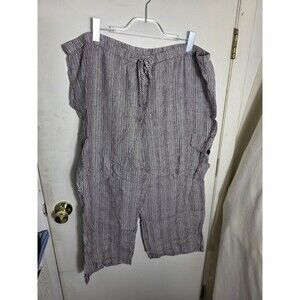 Jones New York Signature Woman Plus Size 20W Linen Striped Pants